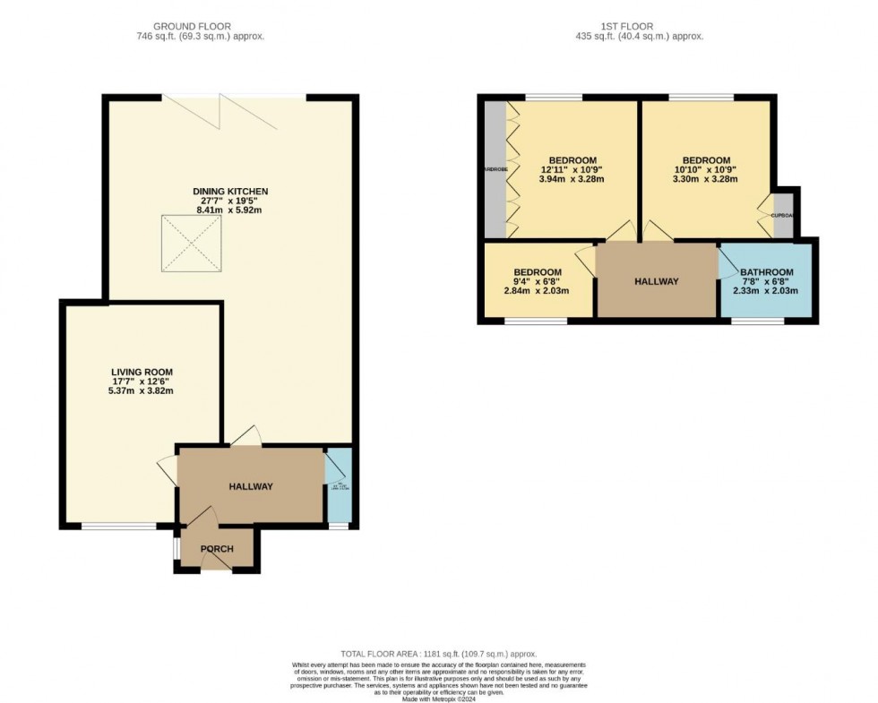 Floorplan for The Crescent, Mottram St. Andrew, Macclesfield