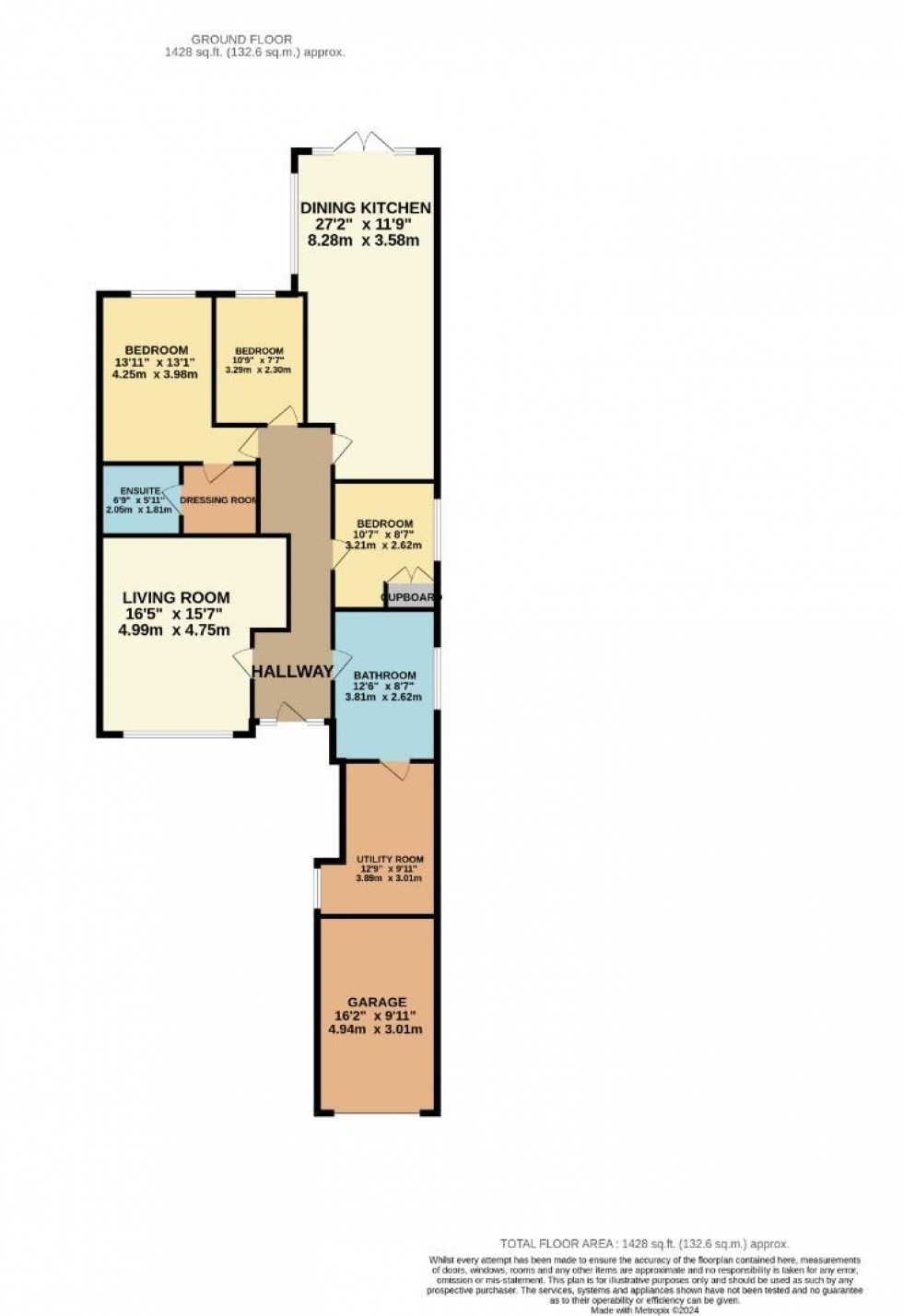 Floorplan for Fairbourne Avenue, Wilmslow