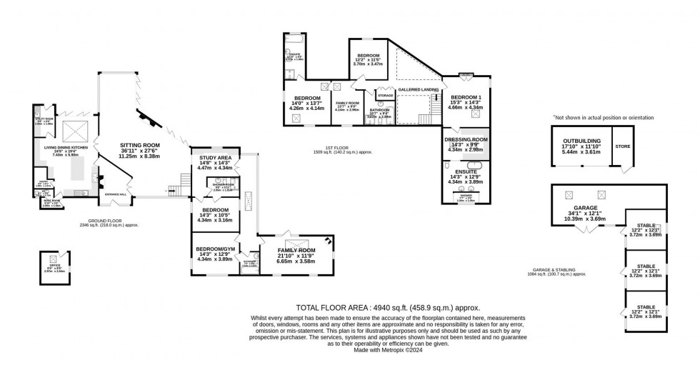 Floorplan for Slade Lane, Over Alderley