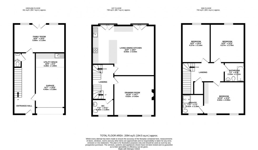 Floorplan for Churchill Avenue, Alderley Park, Nether Alderley