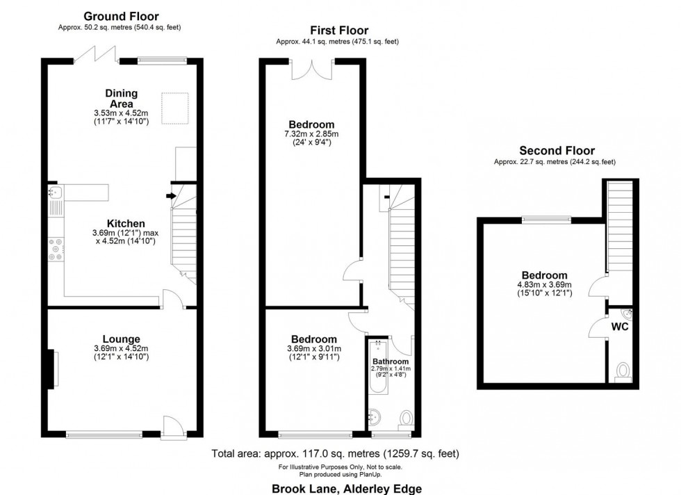 Floorplan for Brook Lane, Alderley Edge