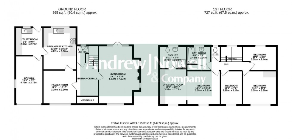 Floorplan for Manor Road, Wilmslow